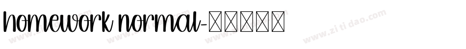 homework normal字体转换